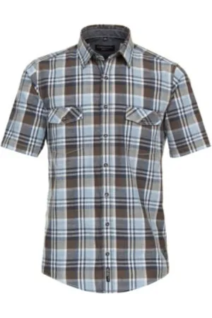 Casa Moda Koszule, Mężczyzna, Wielobarwność, 2XL, Koszula casual z krótkim rękawem