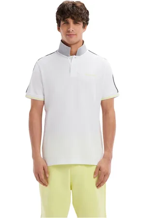 Eden Park Koszulki, Mężczyzna, Biały, 3XL, Bawełna, Biała koszulka polo z krótkim rękawem z bawełny o luźnym kroju