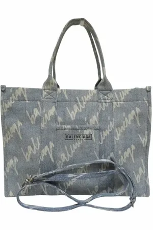 Balenciaga Pre-owned, Kobieta, Niebieski, ONE SIZE, Denim, Pre-owned Denim totes