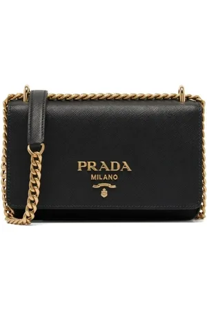 Prada Torebki, Kobieta, Czarny, ONE SIZE, Nylon, Mini Skórzana Torba z Regulowanym Paskiem