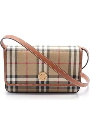 Burberry Pre-owned, Kobieta, Beżowy, ONE SIZE, Skóra, Pre-owned Canvas shoulder-bags