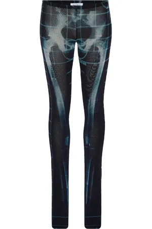 Jean Paul Gaultier Spodnie, Kobieta, Wielobarwność, S, Spodnie Squeletor Flared Print
