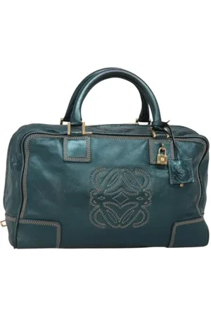 Loewe Pre-owned, Kobieta, Zielony, ONE SIZE, Skóra, Pre-owned Skórzane torebki