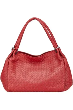 Bottega Veneta Pre-owned, Kobieta, Czerwony, ONE SIZE, Skóra, Pre-owned Skórzane torebki