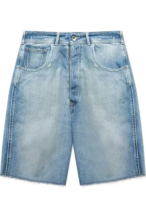 Maison Margiela Szorty, Mężczyzna, Niebieski, W30, Denim, Denimowe Szorty Cut-Off