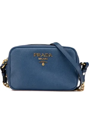 Prada Pre-owned, Kobieta, Niebieski, ONE SIZE, Skóra, Pre-owned Leather crossbody-bags