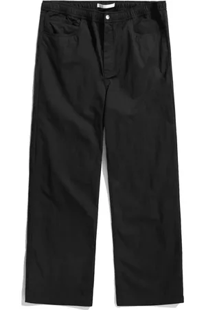 Norse projects Spodnie, Mężczyzna, Czarny, S, Nylon, Czarne Bawełniane Elastyczne Spodnie