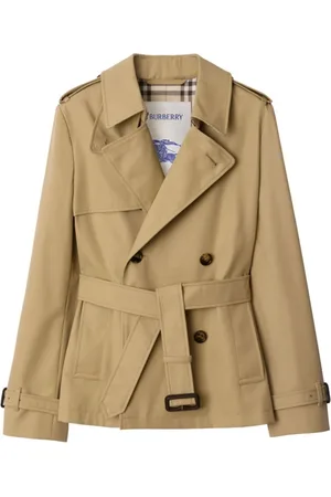 Burberry Płaszcze, Kobieta, Beżowy, M, Bawełna, Płaszcz trencz