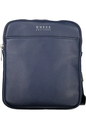 Guess Torebki, Mężczyzna, Niebieski, ONE SIZE, Niebieska Męska Torba na Ramię Regulowany Pasek