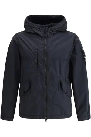 Stone Island Kurtki, Mężczyzna, Czarny, S, Miejska Parka z Kapturem