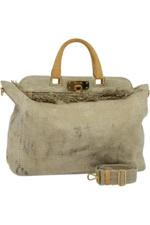 Prada Pre-owned, Kobieta, Beżowy, ONE SIZE, Pre-owned Canvas handbags