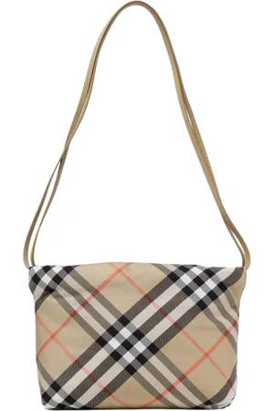 Burberry Torebki, unisex, Beżowy, ONE SIZE, Torba na ramię w kratę dla dzieci
