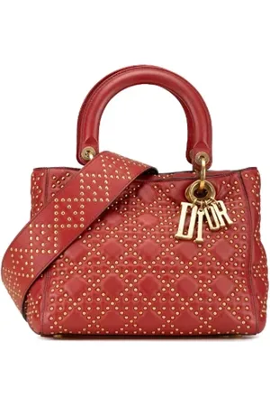 Dior Pre-owned, Kobieta, Czerwony, ONE SIZE, Skóra, Pre-owned Skórzane torebki