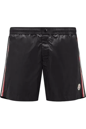 Moncler Stroje kąpielowe, Mężczyzna, Czarny, M, Nylon, Morze Czarne Nylonowe Spodnie z Troczkiem