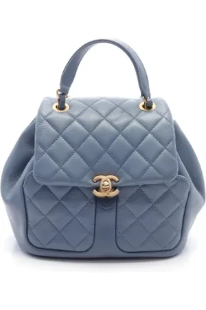 CHANEL Pre-owned, Kobieta, Niebieski, ONE SIZE, Skóra, Pre-owned Leather backpacks