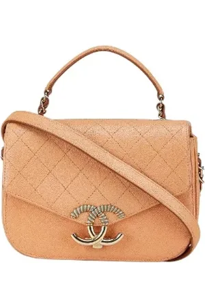 CHANEL Pre-owned, Kobieta, Pomarańczowy, ONE SIZE, Skóra, Pre-owned Skórzane torebki