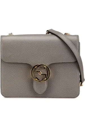 Gucci Pre-owned, Kobieta, Szary, ONE SIZE, Skóra, Pre-owned Leather crossbody-bags