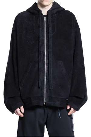 MASTERMIND Bluzy, Mężczyzna, Czarny, L, Czarna Bluza z Kapturem z Fleece