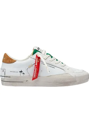 Crime london Buty, Mężczyzna, Biały, 40 EU, Skóra, Deluxe Sneaker Biała Skóra Zamsz