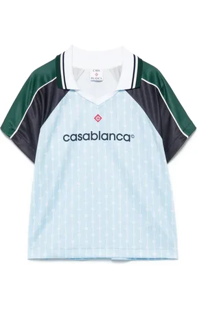 Casablanca Koszulki, Kobieta, Wielobarwność, S, Jasnoniebieska Koszulka Piłkarska Sportowy Design
