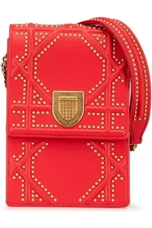 Dior Pre-owned, Kobieta, Czerwony, ONE SIZE, Skóra, Pre-owned Leather crossbody-bags