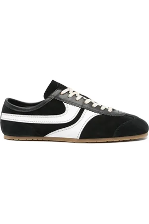 DRIES VAN NOTEN Buty, Mężczyzna, Czarny, 43 EU, Czarny Sneaker z Skórzaną Obróbką