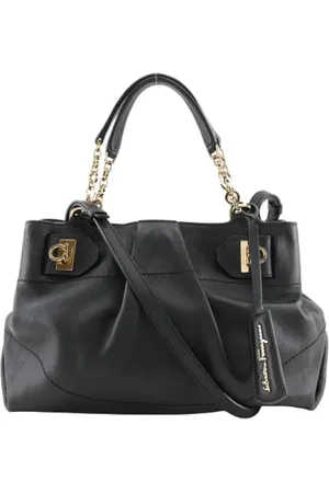 Salvatore Ferragamo Pre-owned, Kobieta, Czarny, ONE SIZE, Skóra, Pre-owned Skórzane torebki