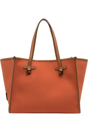 Gianni chiarini Torebki, Kobieta, Pomarańczowy, ONE SIZE, Torba Skórzana z Kanwy Corallo/Corda/Caramel