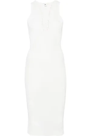 Elisabetta Franchi Sukienki, Kobieta, Biały, S, Elegancka Sukienka Bianco Ss 25