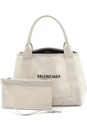 Balenciaga Pre-owned, Kobieta, Biały, ONE SIZE, Skóra, Pre-owned Canvas totes