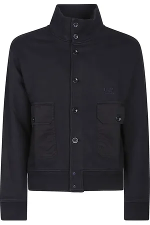 C.P. Company Kurtki, Mężczyzna, Niebieski, XL, Bluza z polaru z guzikami