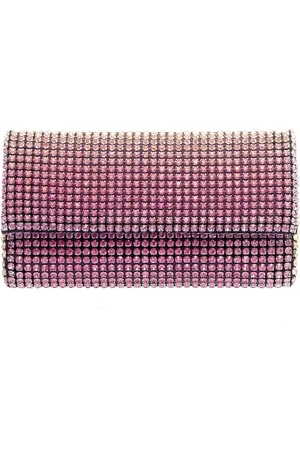 Twentyfour Torebki, Kobieta, Różowy, ONE SIZE, Różowa Skórzana Torebka Clutch