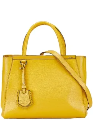 Fendi Pre-owned, Kobieta, Żółty, ONE SIZE, Skóra, Pre-owned Skórzane torebki