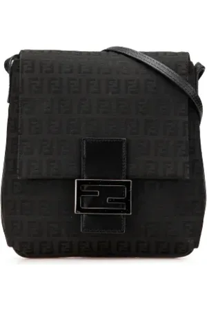 Fendi Pre-owned, Kobieta, Czarny, ONE SIZE, Pre-owned Canvas crossbody-bags