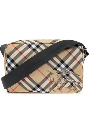 Burberry Torebki, Mężczyzna, Beżowy, ONE SIZE, Poliester, Torebka na Ramię w Kratę