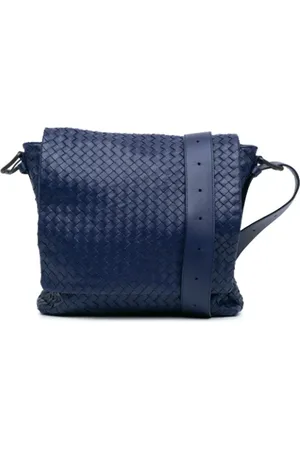 Bottega Veneta Pre-owned, Kobieta, Niebieski, ONE SIZE, Skóra, Pre-owned Leather crossbody-bags