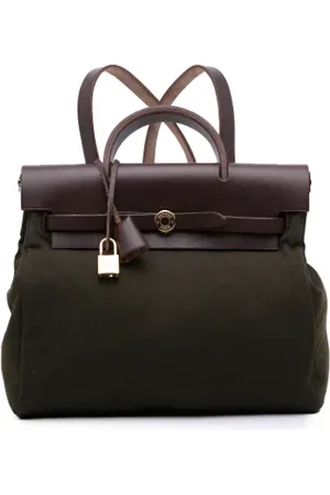 Hermès Pre-owned, Kobieta, Zielony, ONE SIZE, Pre-owned Canvas backpacks