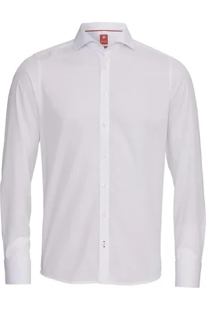 Hatico Koszule, Mężczyzna, Biały, S, Czerwona Koszula Slim Fit