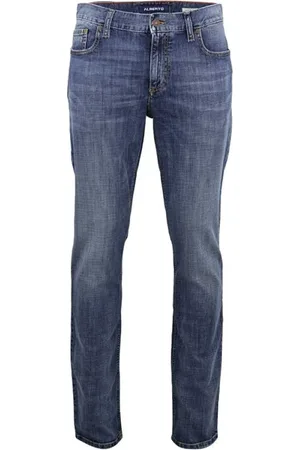 Alberto Jeansy, Mężczyzna, Niebieski, W34 L32, Denim, Straight Leg Denim Jeansy