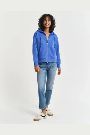 GANT Bluzy, Kobieta, Niebieski, S, Swetry & Bluzy z kapturem