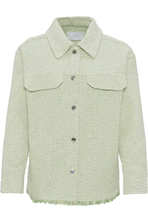 Opus Kurtki, Kobieta, Zielony, M, Tweed, Tweedowa marynarka dla modnych kobiet