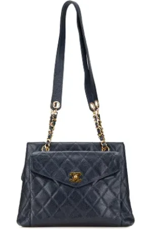 CHANEL Pre-owned, Kobieta, Niebieski, ONE SIZE, Skóra, Pre-owned Leather totes