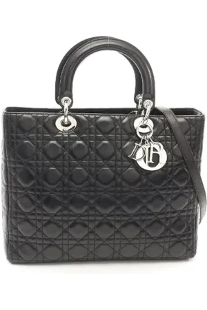 Dior Pre-owned, Kobieta, Czarny, ONE SIZE, Skóra, Pre-owned Skórzane torebki