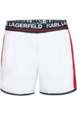 Karl Lagerfeld Stroje kąpielowe, Mężczyzna, Biały, L, Lagerfeld Kąpielówki
