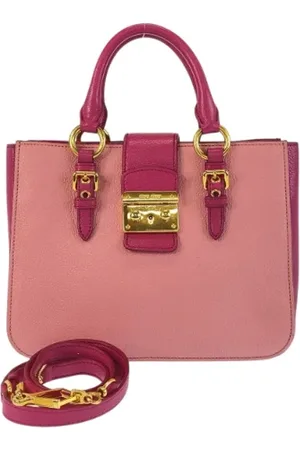 Miu Miu Pre-owned, Kobieta, Różowy, ONE SIZE, Skóra, Pre-owned Skórzane torebki