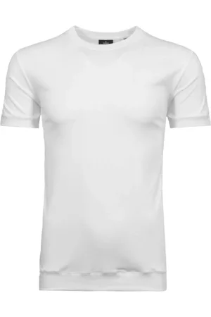 Ragman Koszulki, Mężczyzna, Biały, XL, Męski T-shirt z okrągłym dekoltem i ściągaczem