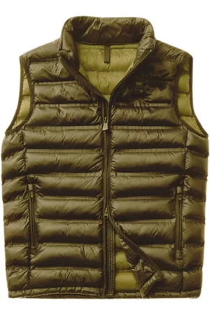 Blauer Kurtki, Mężczyzna, Zielony, L, Nylon, Zielona Bezrękawnik Eco Puffer Mężczyźni