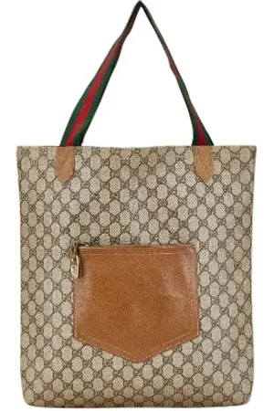 Gucci Pre-owned, Kobieta, Beżowy, ONE SIZE, Skóra, Pre-owned Canvas totes