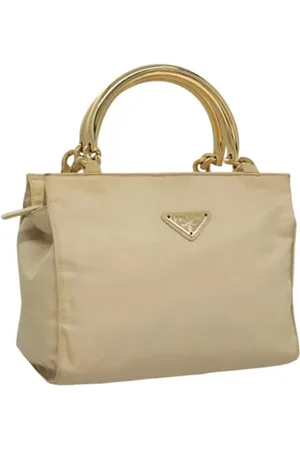 Prada Pre-owned, Kobieta, Beżowy, ONE SIZE, Nylon, Pre-owned Nylon prada-bags