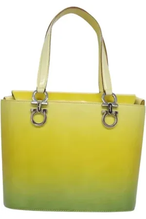 Salvatore Ferragamo Pre-owned, Kobieta, Żółty, ONE SIZE, Skóra, Pre-owned Skórzane torebki